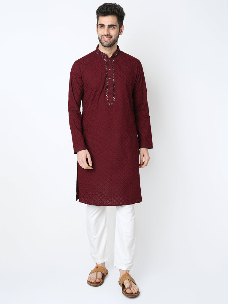 Embroidered Straigth Kurta with Pant Set
