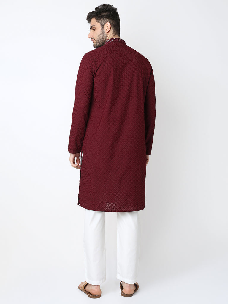 Embroidered Straigth Kurta with Pant Set
