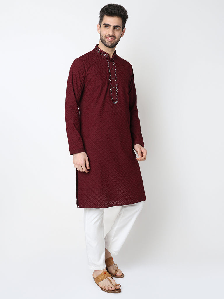 Embroidered Straigth Kurta with Pant Set