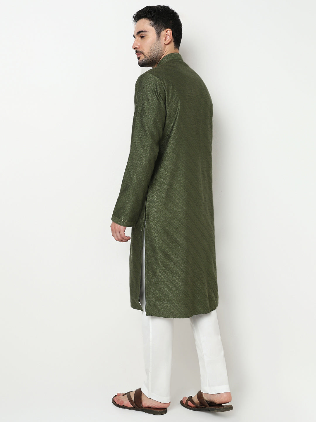 Jacquard Kurta with Pant Set