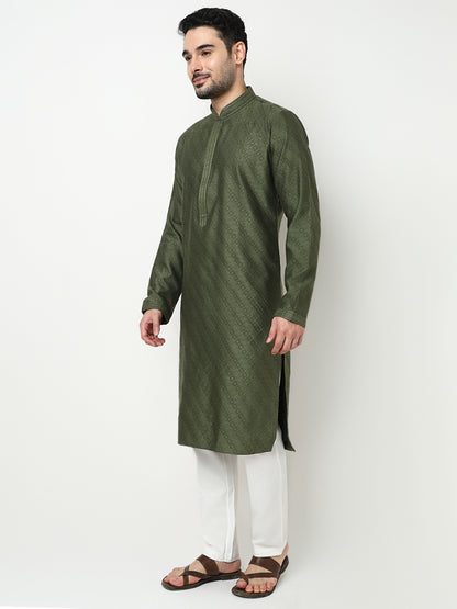 Jacquard Kurta with Pant Set