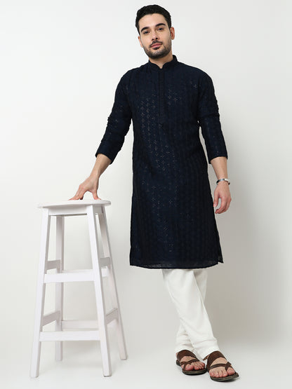 Embroidered Kurta with Pant Set