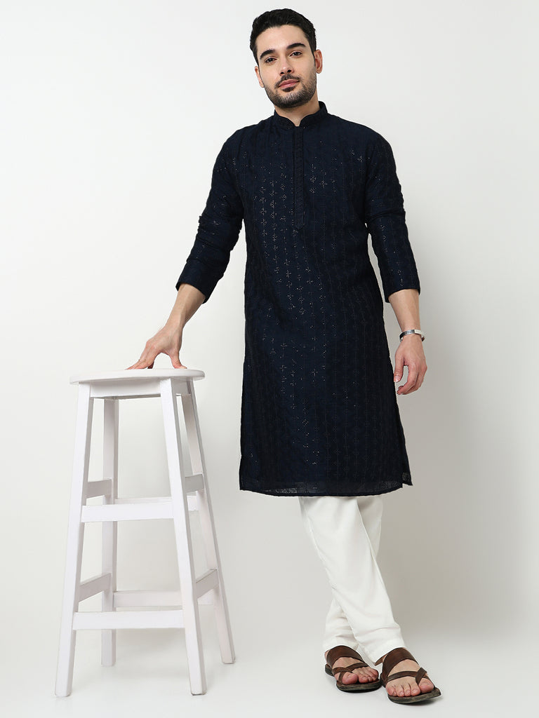 Embroidered Kurta with Pant Set