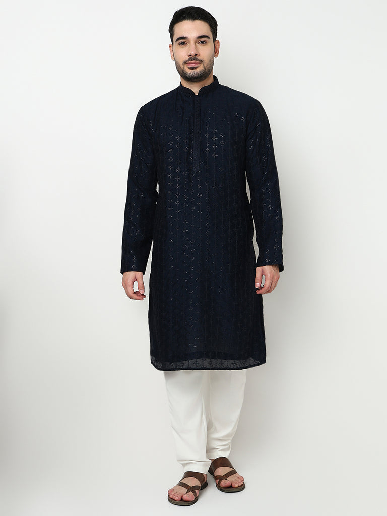 Embroidered Kurta with Pant Set