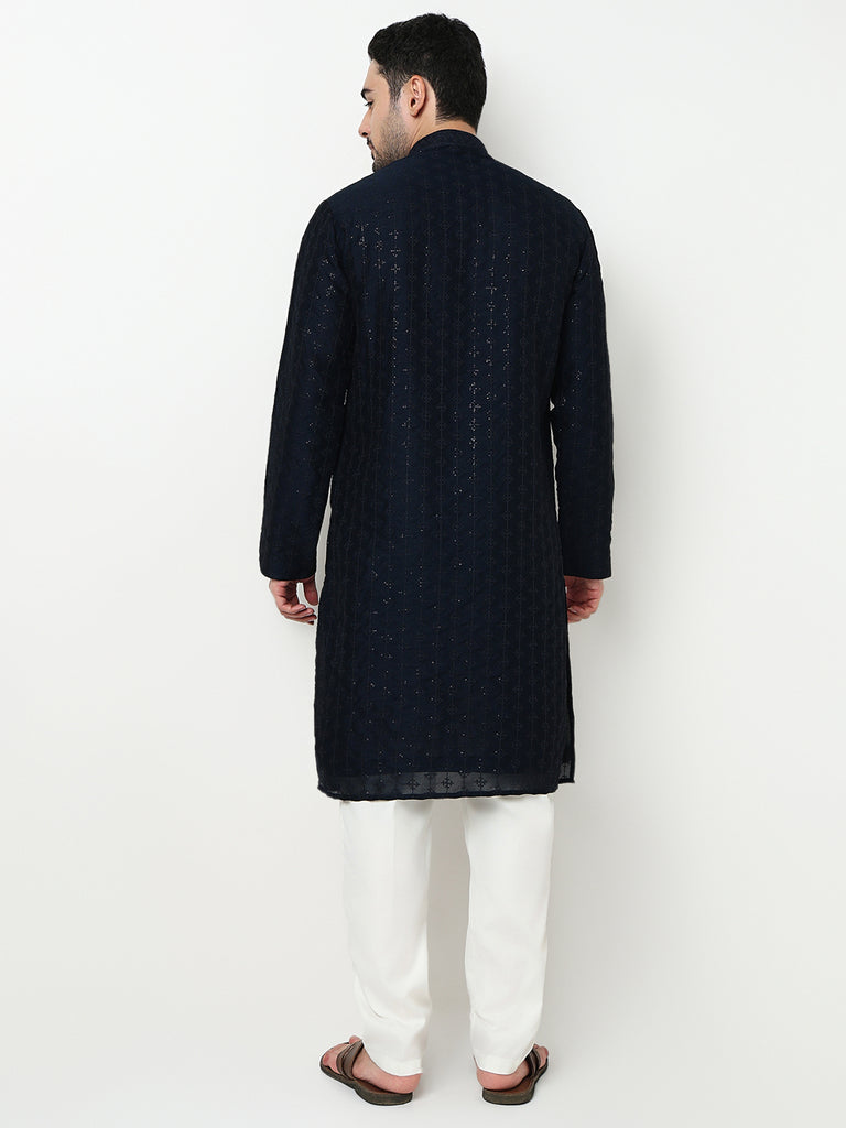Embroidered Kurta with Pant Set