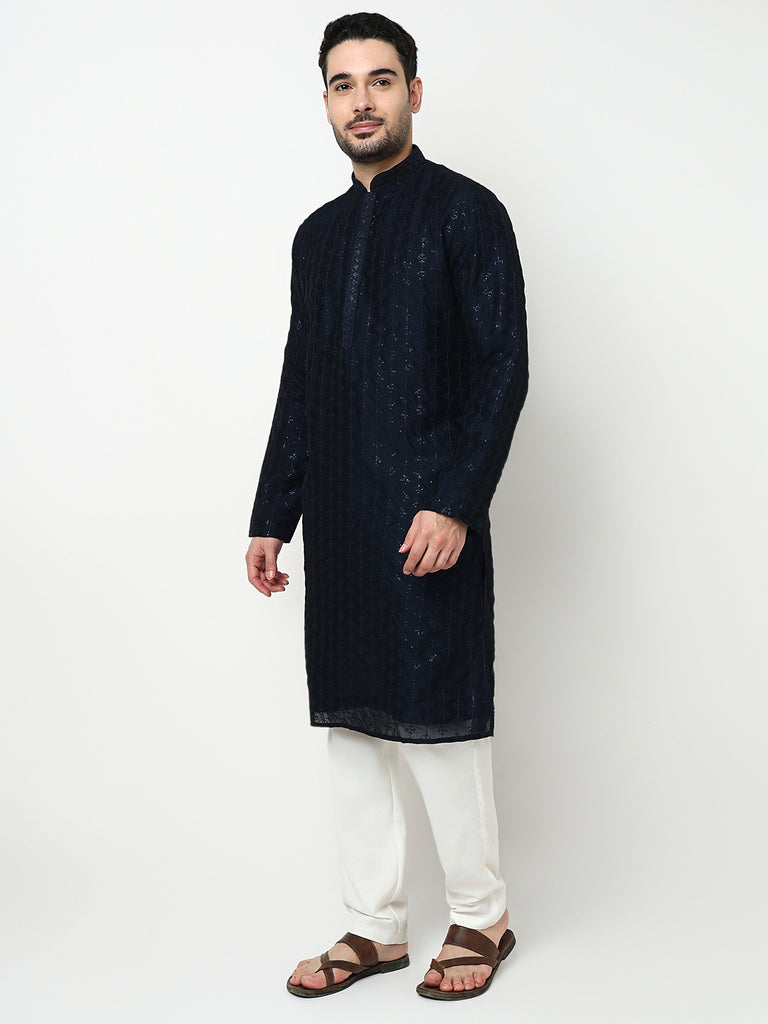 Embroidered Kurta with Pant Set
