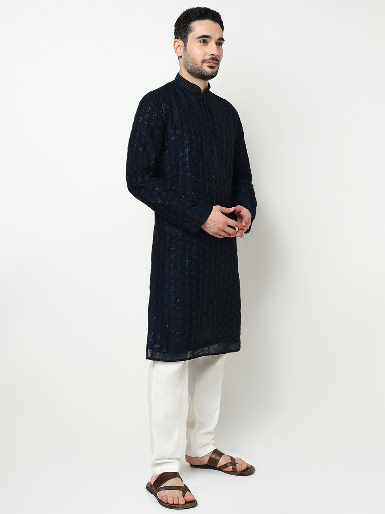 Embroidered Kurta with Pant Set