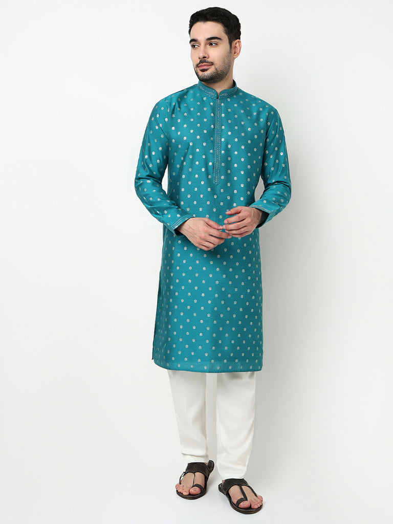 Jacquard Kurta with Pant Set