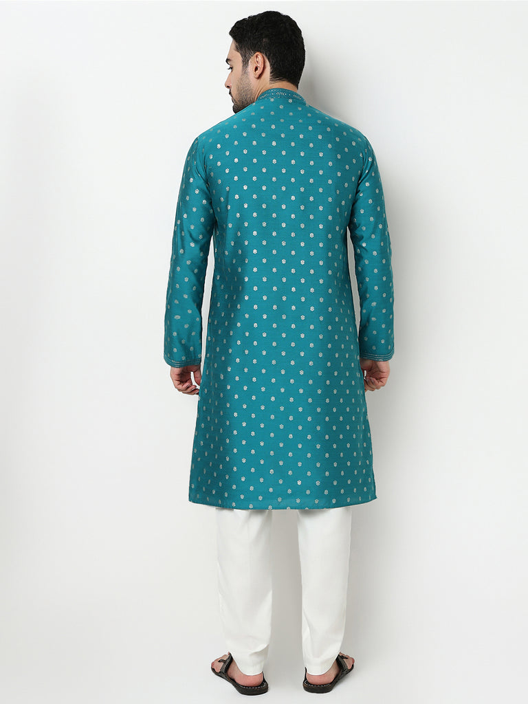 Jacquard Kurta with Pant Set
