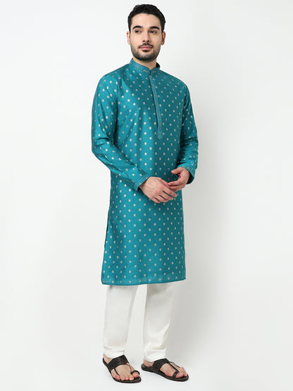 Jacquard Kurta with Pant Set