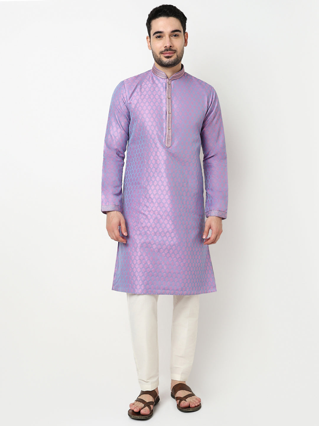 Jacquard Kurta with Pant Set