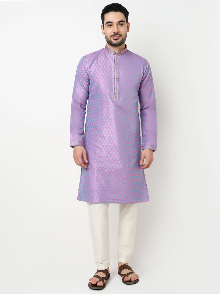 Jacquard Kurta with Pant Set