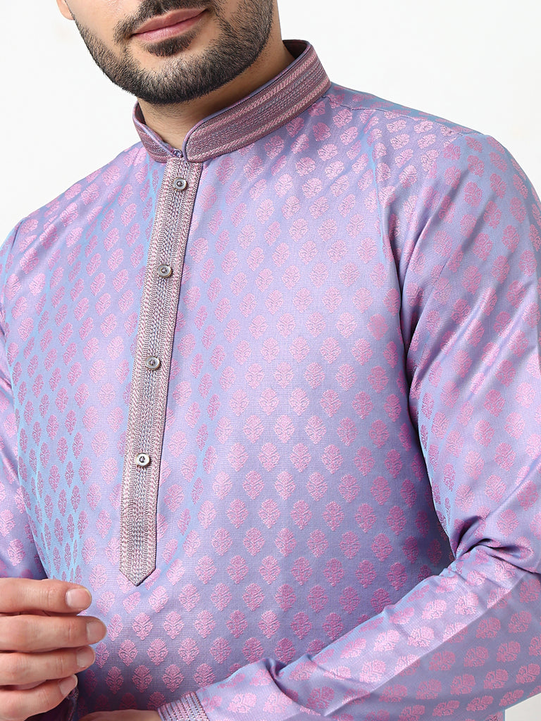 Jacquard Kurta with Pant Set