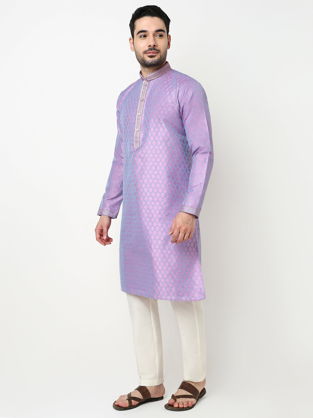 Jacquard Kurta with Pant Set