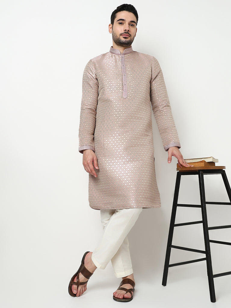Jacquard Kurta with Pant Set