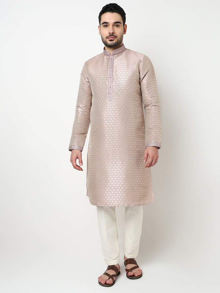 Jacquard Kurta with Pant Set