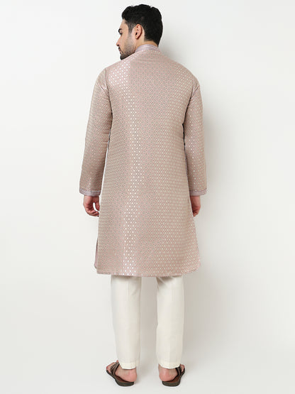 Jacquard Kurta with Pant Set