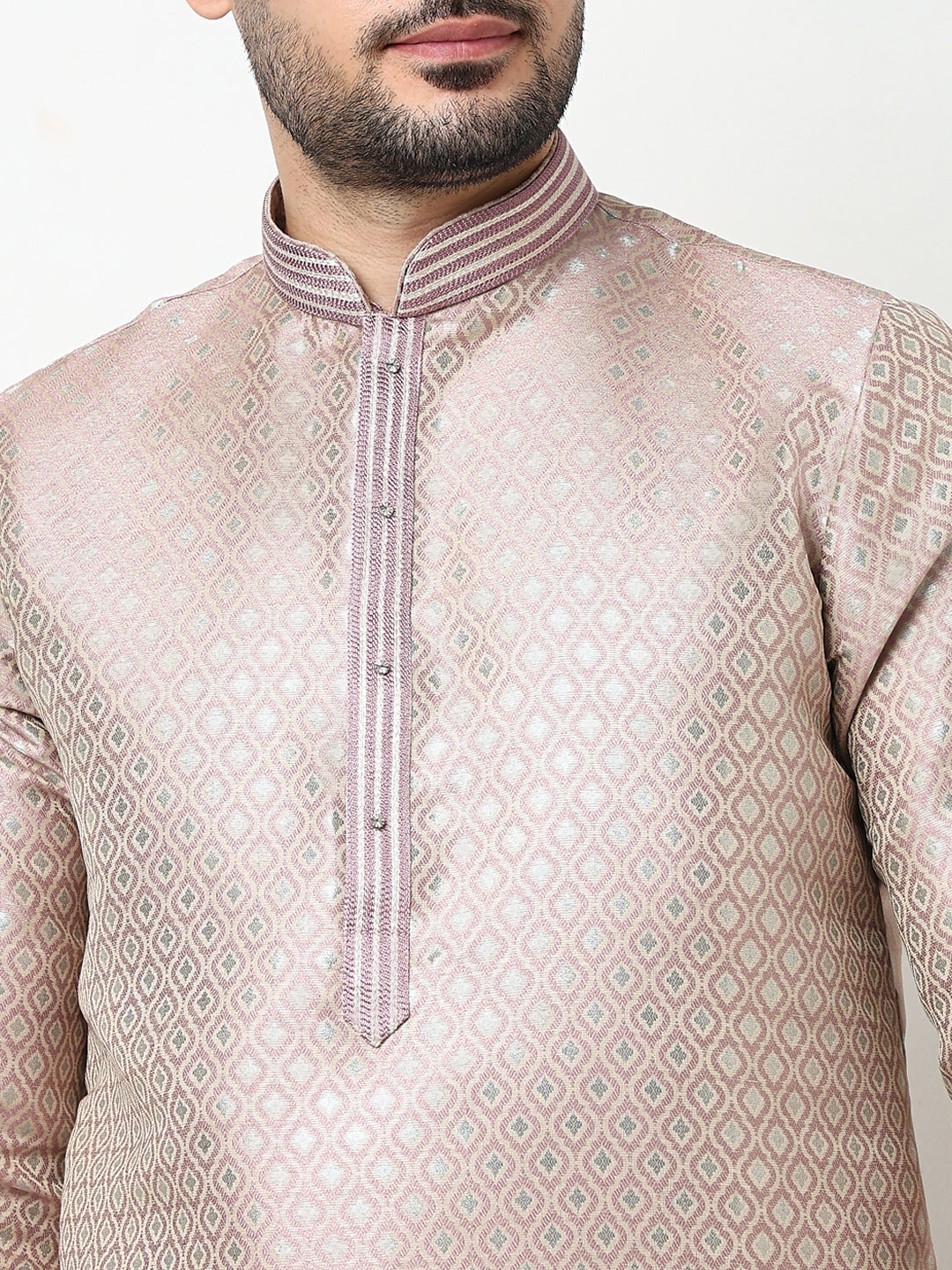 Jacquard Kurta with Pant Set