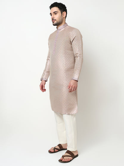 Jacquard Kurta with Pant Set