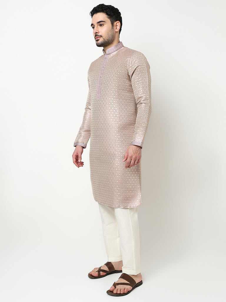 Jacquard Kurta with Pant Set