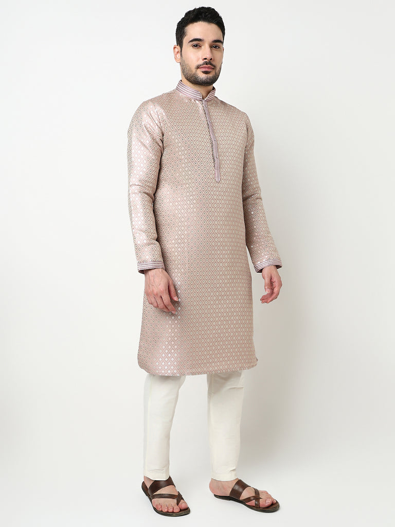 Jacquard Kurta with Pant Set
