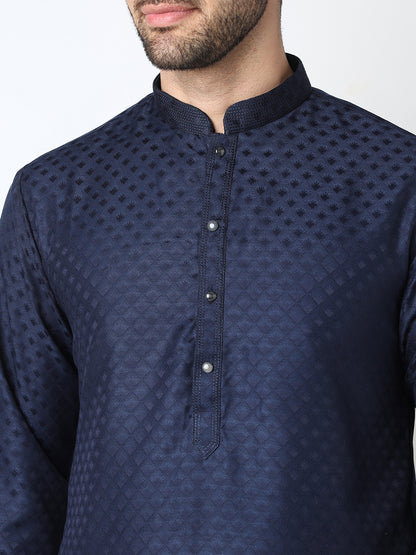 Jacquard Straigth Kurta with Pant Set