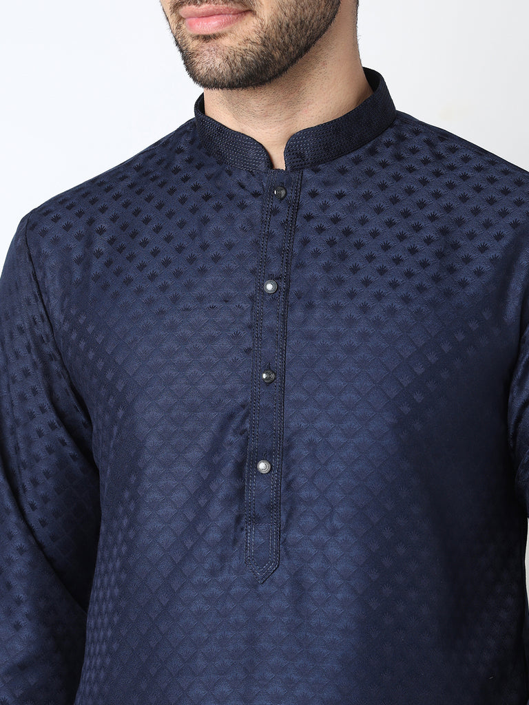 Jacquard Straigth Kurta with Pant Set