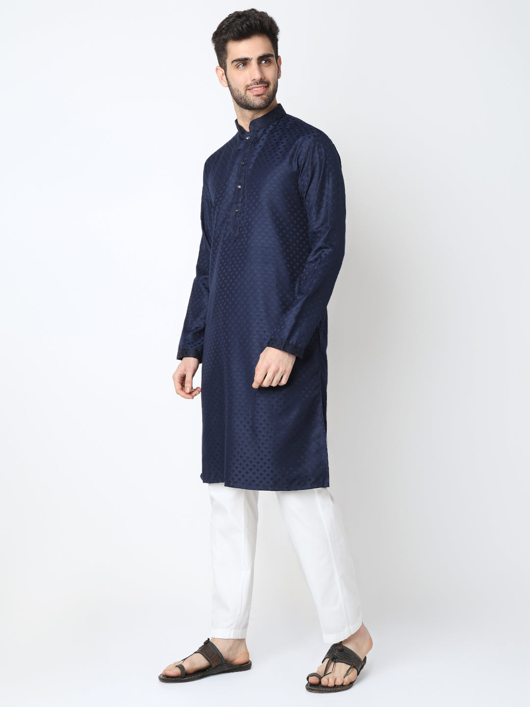 Jacquard Straigth Kurta with Pant Set