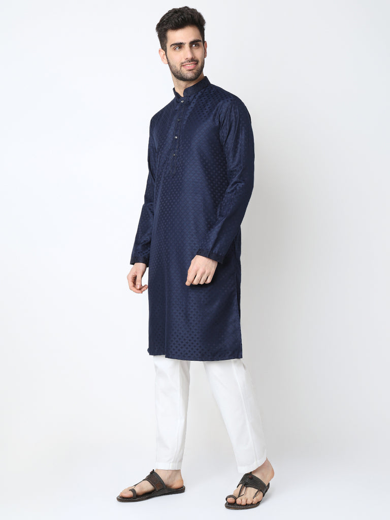 Jacquard Straigth Kurta with Pant Set