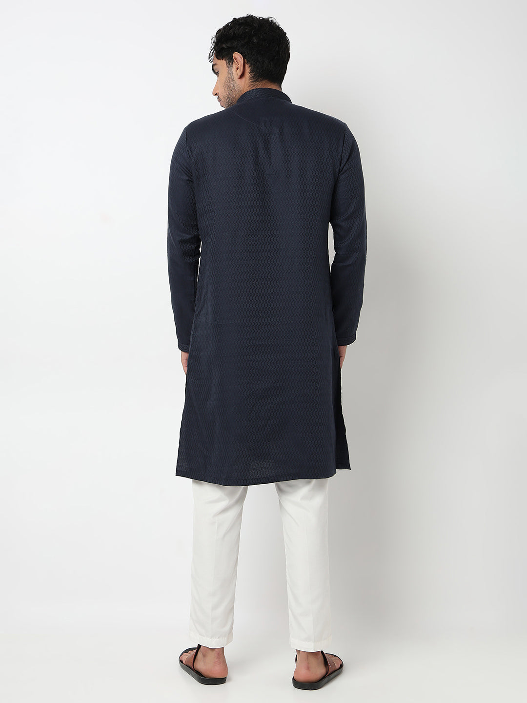 Jacquard Straight Kurta With Pant Set