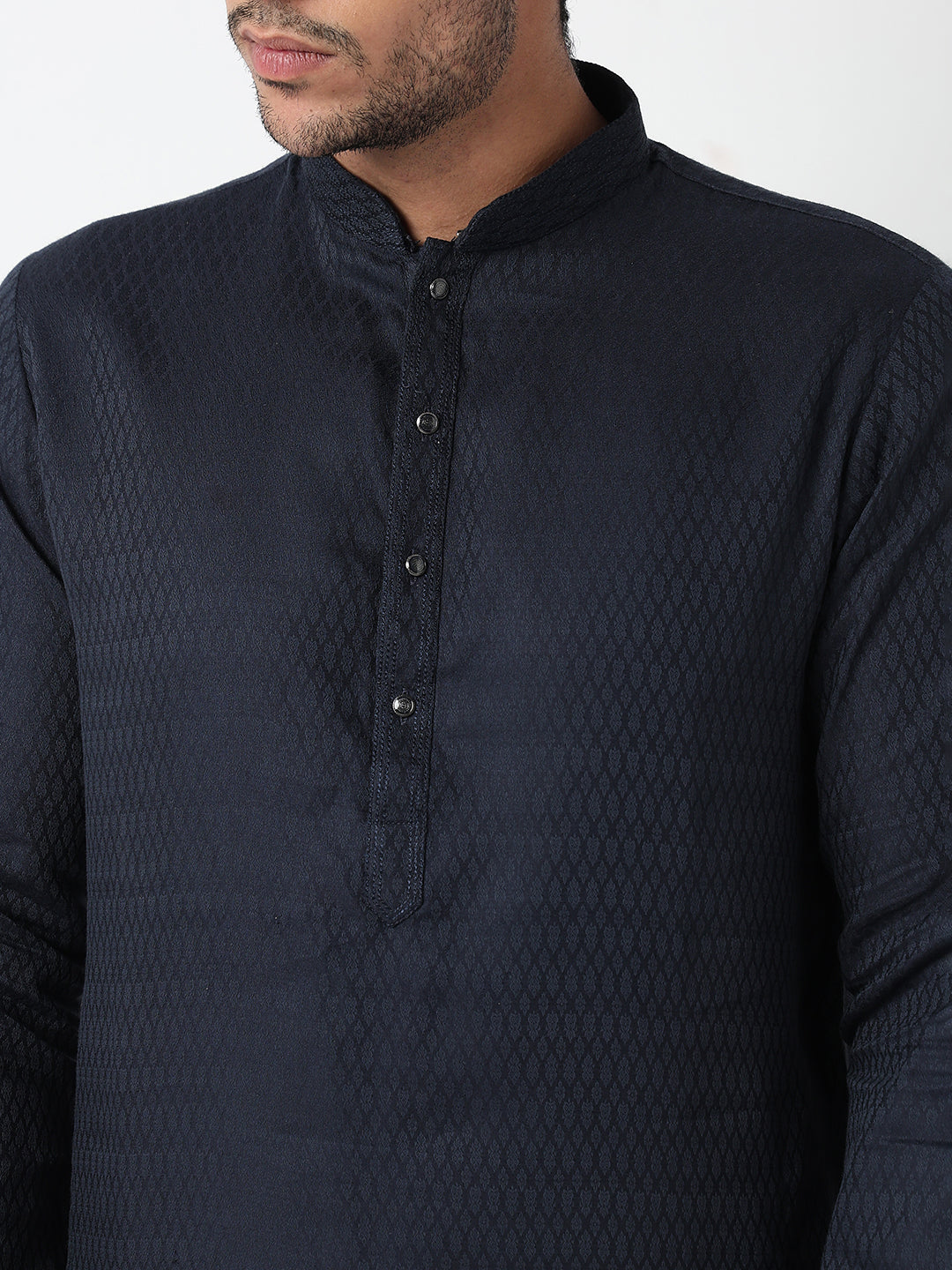 Jacquard Straight Kurta With Pant Set