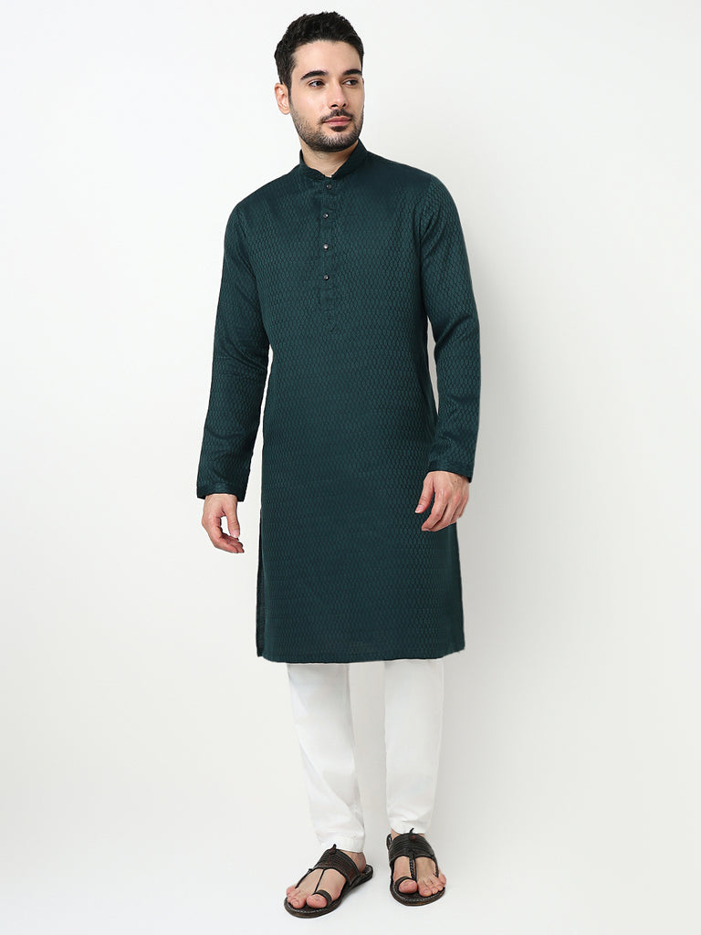 Jacquard Kurta with Pant Set