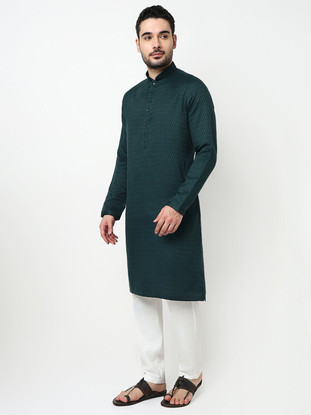 Jacquard Kurta with Pant Set