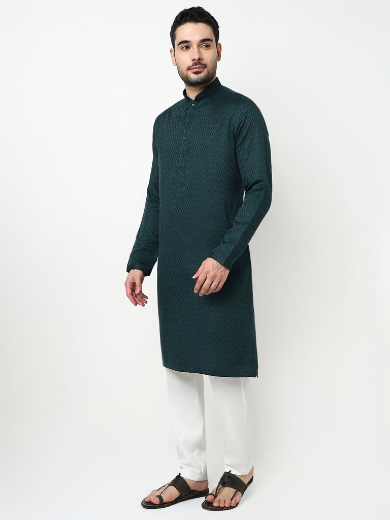 Jacquard Kurta with Pant Set