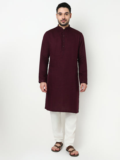 Jacquard Kurta with Pant Set