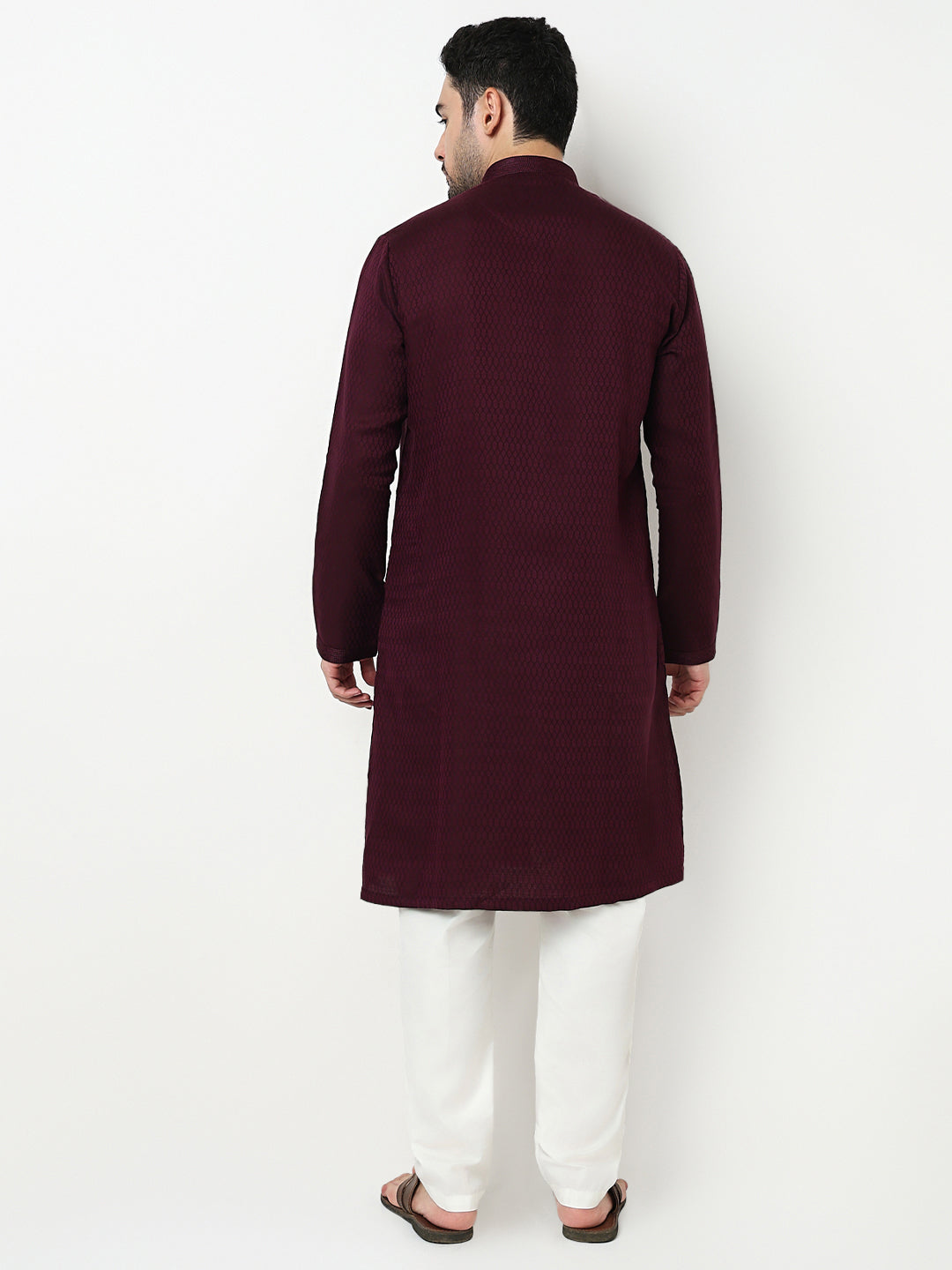 Jacquard Kurta with Pant Set
