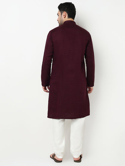 Jacquard Kurta with Pant Set