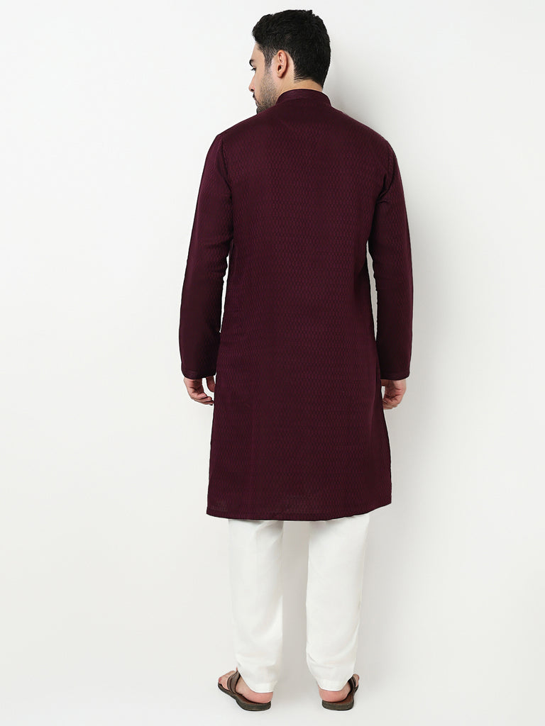 Jacquard Kurta with Pant Set