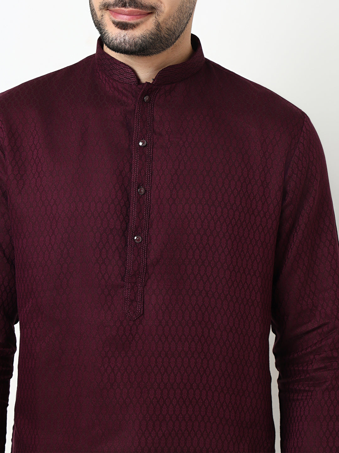 Jacquard Kurta with Pant Set