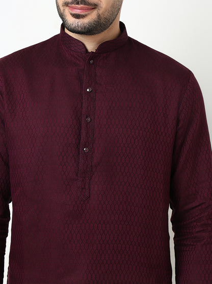 Jacquard Kurta with Pant Set