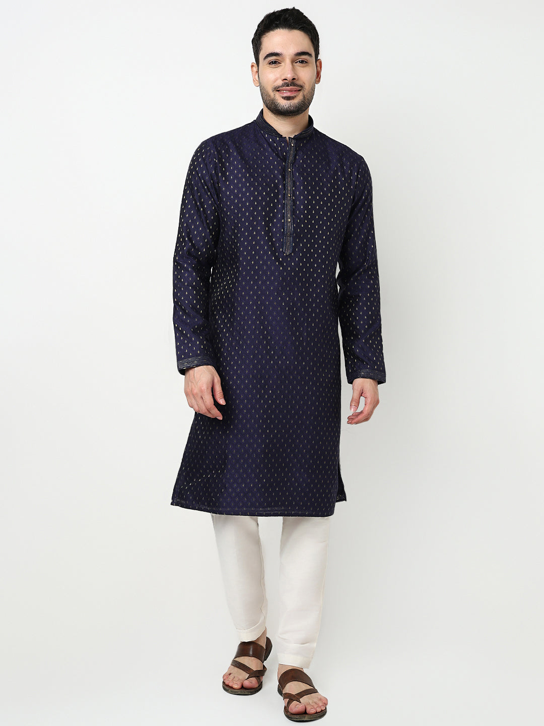 Jacquard Kurta with Pant Set