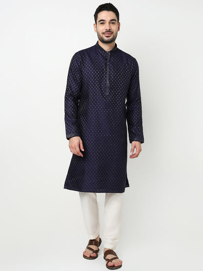 Jacquard Kurta with Pant Set