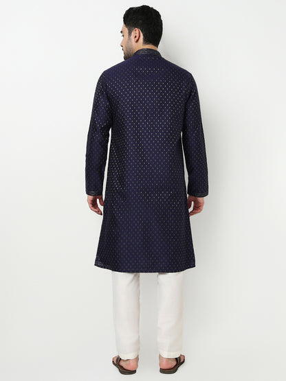 Jacquard Kurta with Pant Set