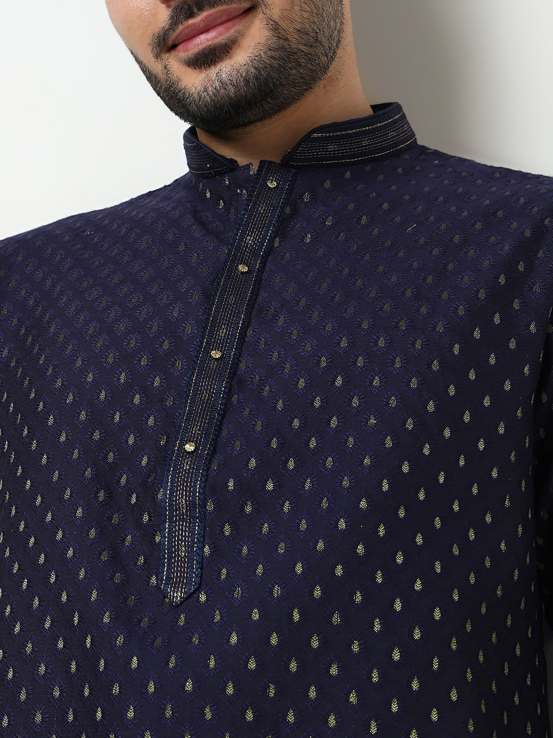 Jacquard Kurta with Pant Set