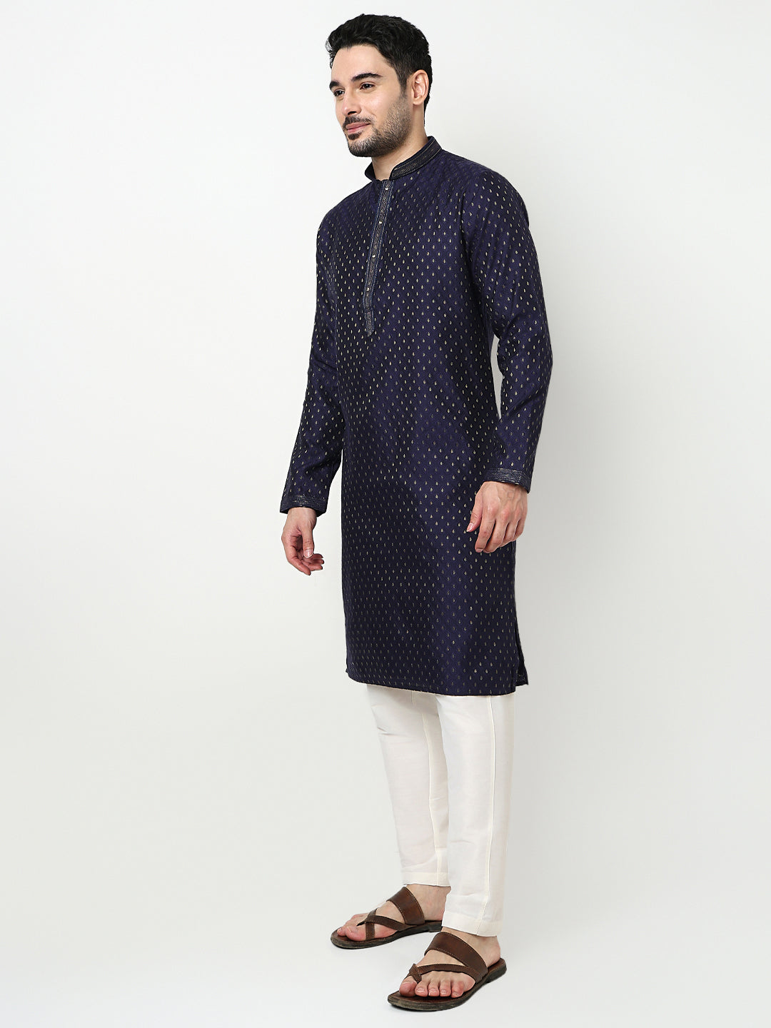 Jacquard Kurta with Pant Set