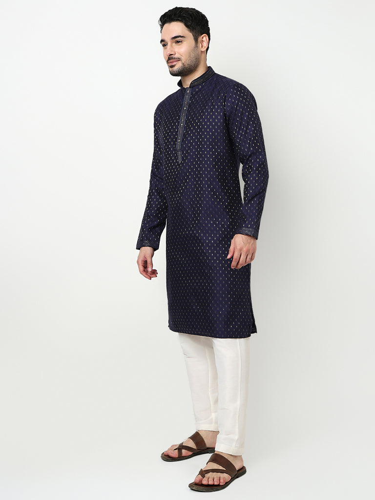 Jacquard Kurta with Pant Set