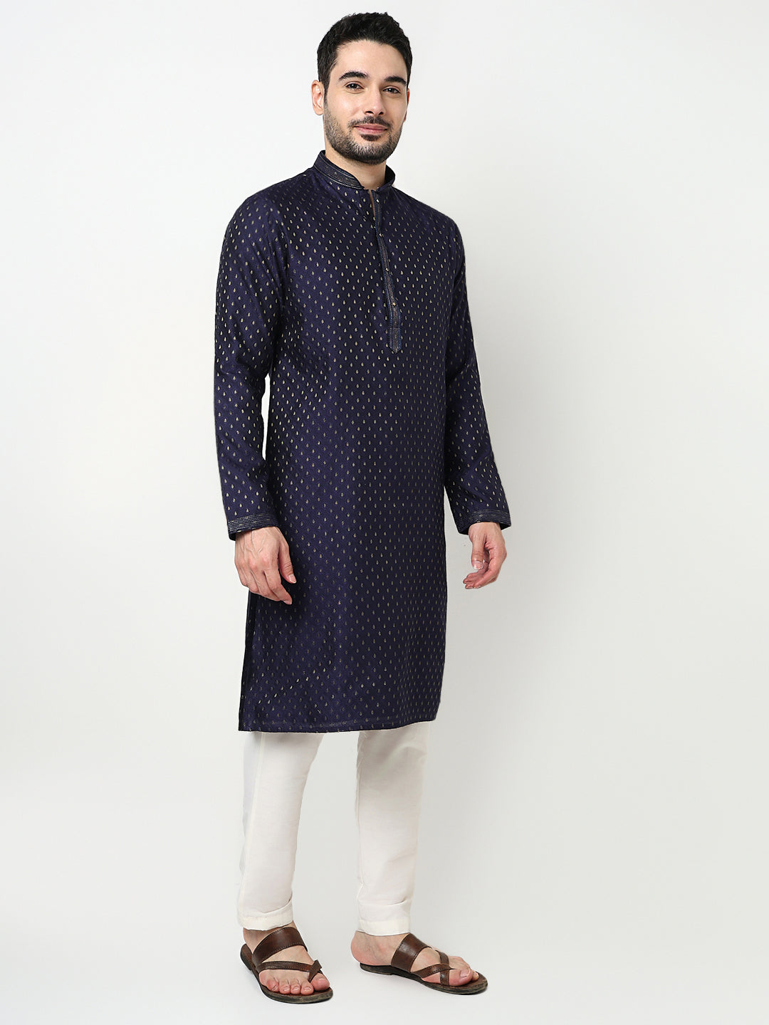 Jacquard Kurta with Pant Set