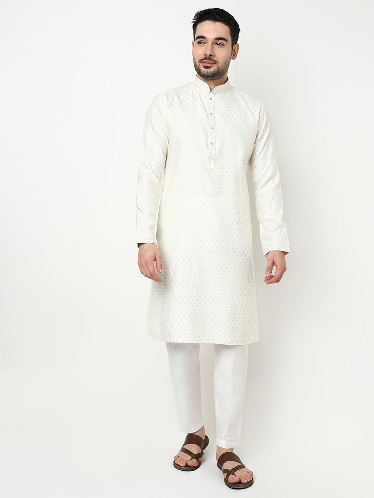 Jacquard Kurta with Pant Set