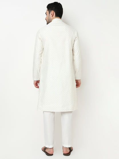 Jacquard Kurta with Pant Set