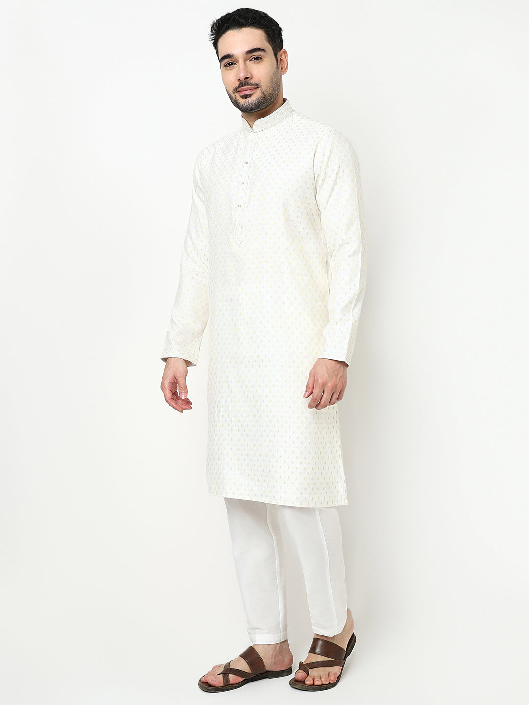 Jacquard Kurta with Pant Set